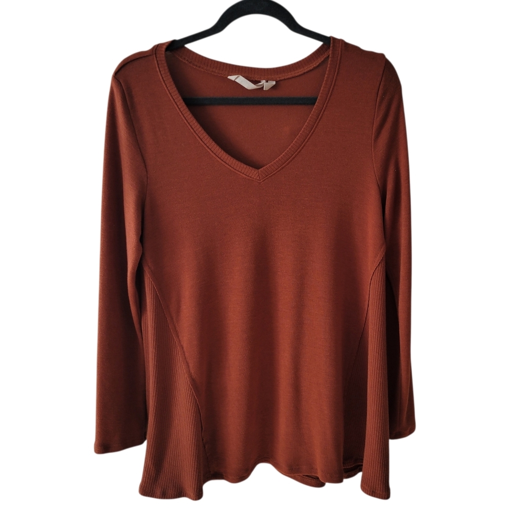 Soft Surroundings Pumpkin Orange Lightweight‎ Tunic Sweater Size Small